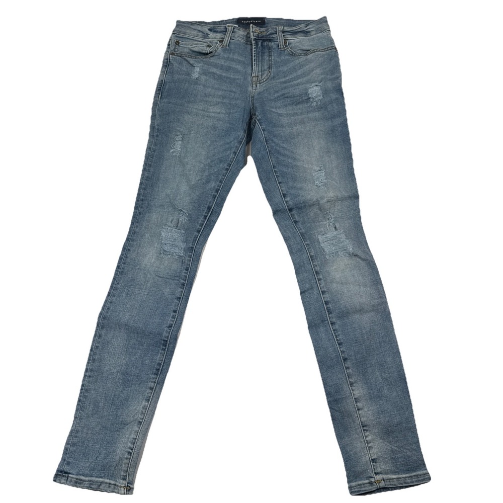 Aeropostale Super Skinny Jeans Men’s 28x30 (27x29) Light Wash Distressed